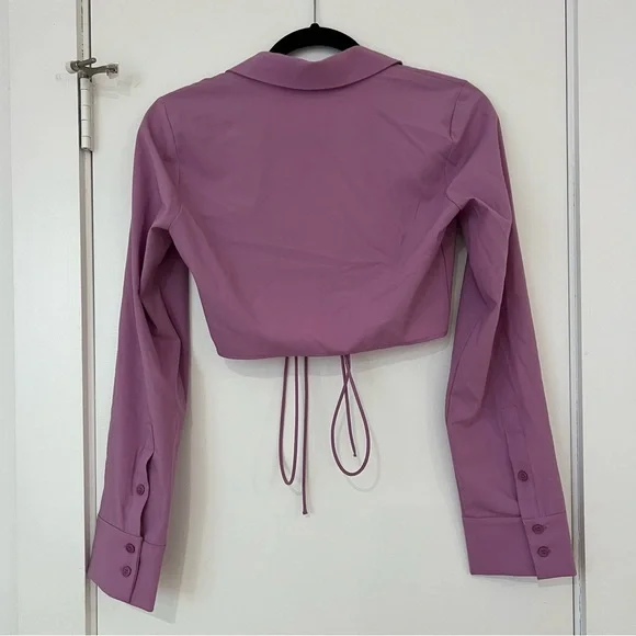 Zara Purple O Ring Crop Top - Picture 7 of 9